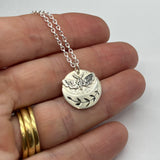 Sterling Silver Moon Moth Pendant