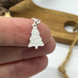 Sterling Silver Christmas Tree Pendant With Chain