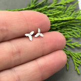 Sterling Silver Holly Stud Earrings