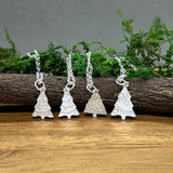 Sterling Silver Christmas Tree Pendant With Chain