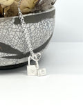 Sterling Silver Padlock And Key Pendant