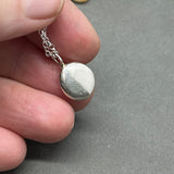 Sterling Silver Wave Pebble Pendant