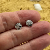 Sterling Silver Shell Stud Earrings