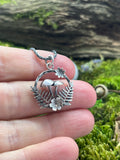 Sterling Silver woodland Pendant 3 (ferns, mushrooms / toadstools and flowers)