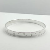 Sterling Silver Celestial Bangle