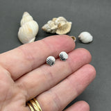 Sterling Silver Shell Stud Earrings