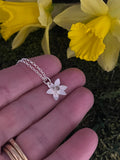 Sterling Silver Small Daffodil Pendant