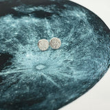 Sterling Silver Luna Moon Stud Earrings