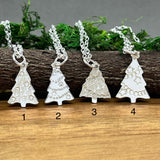 Sterling Silver Christmas Tree Pendant With Chain