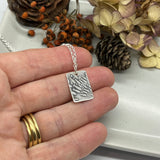 Sterling Silver Rectangle Shoal Pendant