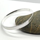 Sterling Silver Leaf Print Bangle