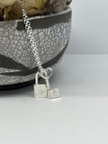 Sterling Silver Padlock And Key Pendant