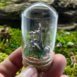 Sterling Silver Curiosity- fairy garden swing cloche mini glass dome