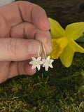 Sterling Silver Daffodil Drop Earrings