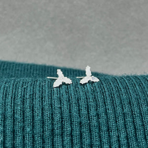 Sterling Silver Holly Stud Earrings