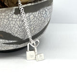 Sterling Silver Padlock And Key Pendant