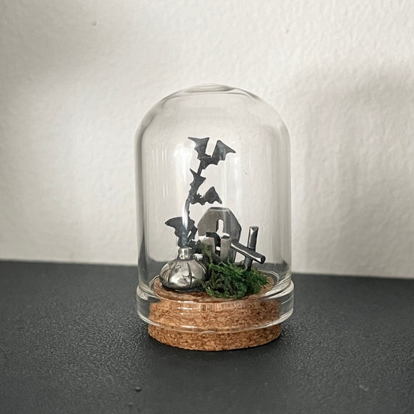 Sterling Silver Curiosity- Halloween mini cloche.