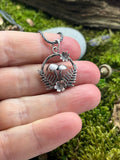 Sterling Silver woodland Pendant 3 (ferns, mushrooms / toadstools and flowers)