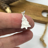 Sterling Silver Christmas Tree Pendant With Chain