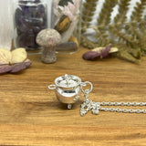 Sterling Silver Stirring Cauldron Charm Pendant