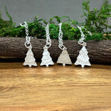 Sterling Silver Christmas Tree Pendant With Chain