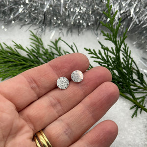 Sterling Silver Snowflake Stud Earrings