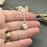 Sterling Silver Wave Pebble Pendant