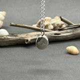 Sterling Silver Wave Pebble Pendant