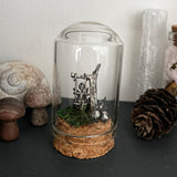 Sterling Silver Curiosity- fairy garden swing cloche mini glass dome