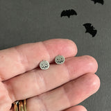 Sterling Silver Halloween Pumpkin Stud Earrings