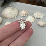 Handmade Sterling Silver Sea Turtle Pendant