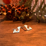 Sterling Silver Bat Stud Earrings