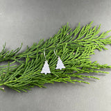 Sterling Silver Christmas Tree Drop Earrings