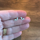 Sterling Silver Bat Stud Earrings