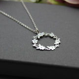 Sterling Silver Delicate Flower Ring Pendant
