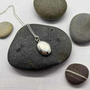 Sterling Silver Make A Wish Pebble Pendant